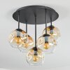 Ripoll Plafondlamp, Kogellampje Amber, Duidelijk, 5-lichts