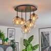 Ripoll Plafondlamp, Kogellampje Amber, Duidelijk, 5-lichts