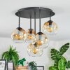 Ripoll Plafondlamp, Kogellampje Amber, Duidelijk, 5-lichts