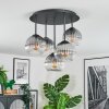 Koyoto Plafondlamp, Kogellampje 41 cm Duidelijk, Rookkleurig, 5-lichts