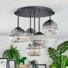 Koyoto Plafondlamp, Kogellampje 41 cm Duidelijk, Rookkleurig, 5-lichts