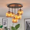 Koyoto Plafondlamp, Kogellampje 41 cm Amber, 5-lichts