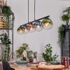 Gastor Hanglamp, Kogellampje, Hanglamp Blauw, Groen, Duidelijk, Koperkleurig, 5-lichts
