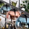 Gastor Hanglamp, Kogellampje, Hanglamp Blauw, Groen, Duidelijk, Koperkleurig, 5-lichts