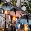 Gastor Hanglamp, Kogellampje, Hanglamp Blauw, Groen, Duidelijk, Koperkleurig, 5-lichts