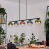 Gastor Hanglamp, Kogellampje, Hanglamp Blauw, Groen, Duidelijk, Koperkleurig, 5-lichts