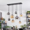 Ripoll Hanglamp, Kogellampje, Hanglamp Amber, Duidelijk, Rookkleurig, 8-lichts