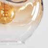 Ripoll Hanglamp, Kogellampje, Hanglamp Amber, Duidelijk, Rookkleurig, 8-lichts
