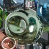 Ripoll Hanglamp, Kogellampje, Hanglamp Blauw, Groen, Koperkleurig, 8-lichts