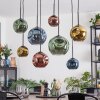 Ripoll Hanglamp, Kogellampje, Hanglamp Blauw, Goud, Groen, Koperkleurig, 8-lichts