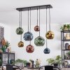 Ripoll Hanglamp, Kogellampje, Hanglamp Blauw, Goud, Groen, Koperkleurig, 8-lichts