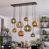Ripoll Hanglamp, Kogellampje, Hanglamp Blauw, Goud, Groen, Koperkleurig, 8-lichts