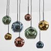 Ripoll Hanglamp, Kogellampje, Hanglamp Blauw, Goud, Groen, Koperkleurig, 8-lichts