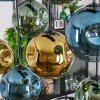 Ripoll Hanglamp, Kogellampje, Hanglamp Blauw, Goud, Groen, 8-lichts