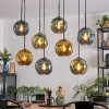 Ripoll Hanglamp, Kogellampje, Hanglamp Blauw, Goud, Groen, 8-lichts