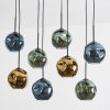 Ripoll Hanglamp, Kogellampje, Hanglamp Blauw, Goud, Groen, 8-lichts