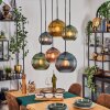 Koyoto Hanglamp, Kogellampje, Hanglamp Blauw, Goud, Groen, Koperkleurig, 6-lichts