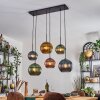 Koyoto Hanglamp, Kogellampje, Hanglamp Blauw, Goud, Groen, Koperkleurig, 6-lichts