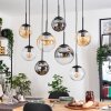 Gastor Hanglamp, Kogellampje, Hanglamp Amber, Duidelijk, Rookkleurig, 8-lichts