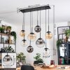 Gastor Hanglamp, Kogellampje, Hanglamp Amber, Duidelijk, Rookkleurig, 8-lichts