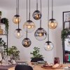 Gastor Hanglamp, Kogellampje, Hanglamp Amber, Duidelijk, Rookkleurig, 8-lichts