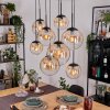 Gastor Hanglamp, Kogellampje, Hanglamp Amber, Duidelijk, 8-lichts