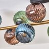 Koyoto Plafondlamp, Kogellampje Goud, Zwart, 10-lichts