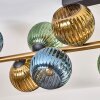 Koyoto Plafondlamp, Kogellampje Goud, Zwart, 10-lichts