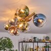 Koyoto Plafondlamp, Kogellampje Goud, Zwart, 10-lichts
