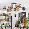 Koyoto Plafondlamp, Kogellampje Goud, Zwart, 10-lichts