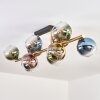 Koyoto Plafondlamp, Kogellampje Goud, Zwart, 10-lichts