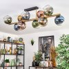 Koyoto Plafondlamp, Kogellampje Goud, Zwart, 10-lichts