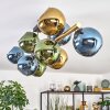 Koyoto Plafondlamp, Kogellampje Goud, Zwart, 10-lichts