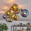 Koyoto Plafondlamp, Kogellampje Goud, Zwart, 10-lichts