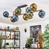 Koyoto Plafondlamp, Kogellampje Goud, Zwart, 10-lichts