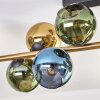 Koyoto Plafondlamp, Kogellampje Goud, Zwart, 10-lichts