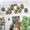 Koyoto Plafondlamp, Kogellampje Goud, Zwart, 10-lichts