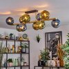 Koyoto Plafondlamp, Kogellampje Goud, Zwart, 10-lichts