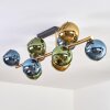 Koyoto Plafondlamp, Kogellampje Goud, Zwart, 10-lichts