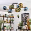 Koyoto Plafondlamp, Kogellampje Goud, Zwart, 10-lichts