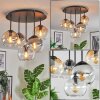 Koyoto Plafondlamp, Kogellampje 37 cm Amber, Duidelijk, Rookkleurig, 5-lichts