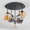 Ripoll Plafondlamp, Kogellampje Amber, Duidelijk, Rookkleurig, 5-lichts