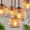 Koyoto Plafondlamp, Kogellampje 41 cm Amber, Duidelijk, 5-lichts
