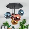 Ripoll Plafondlamp, Kogellampje Blauw, Goud, Koperkleurig, 5-lichts