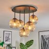 Ripoll Plafondlamp, Kogellampje Amber, Duidelijk, 5-lichts