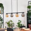 Gastor Hanglamp, Kogellampje, Hanglamp Amber, Rookkleurig, 4-lichts