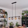 Gastor Hanglamp, Kogellampje, Hanglamp Amber, Rookkleurig, 4-lichts