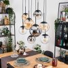 Gastor Hanglamp, Kogellampje, Hanglamp Amber, Duidelijk, Rookkleurig, 8-lichts