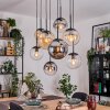 Gastor Hanglamp, Kogellampje, Hanglamp Amber, Duidelijk, Rookkleurig, 8-lichts