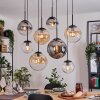 Gastor Hanglamp, Kogellampje, Hanglamp Amber, Duidelijk, Rookkleurig, 8-lichts